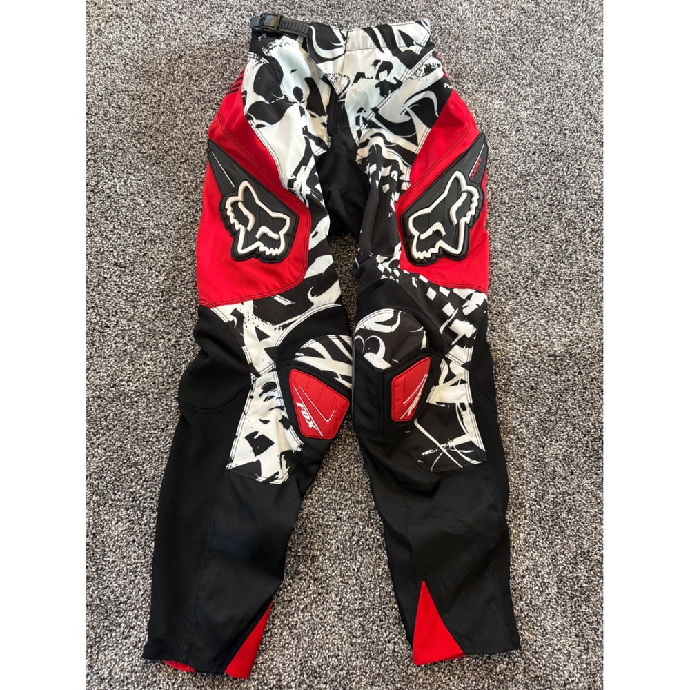 Fox Racing 180 Motocross Pants Red Black White Graphic Dirt Bike Riding Gear 28‎